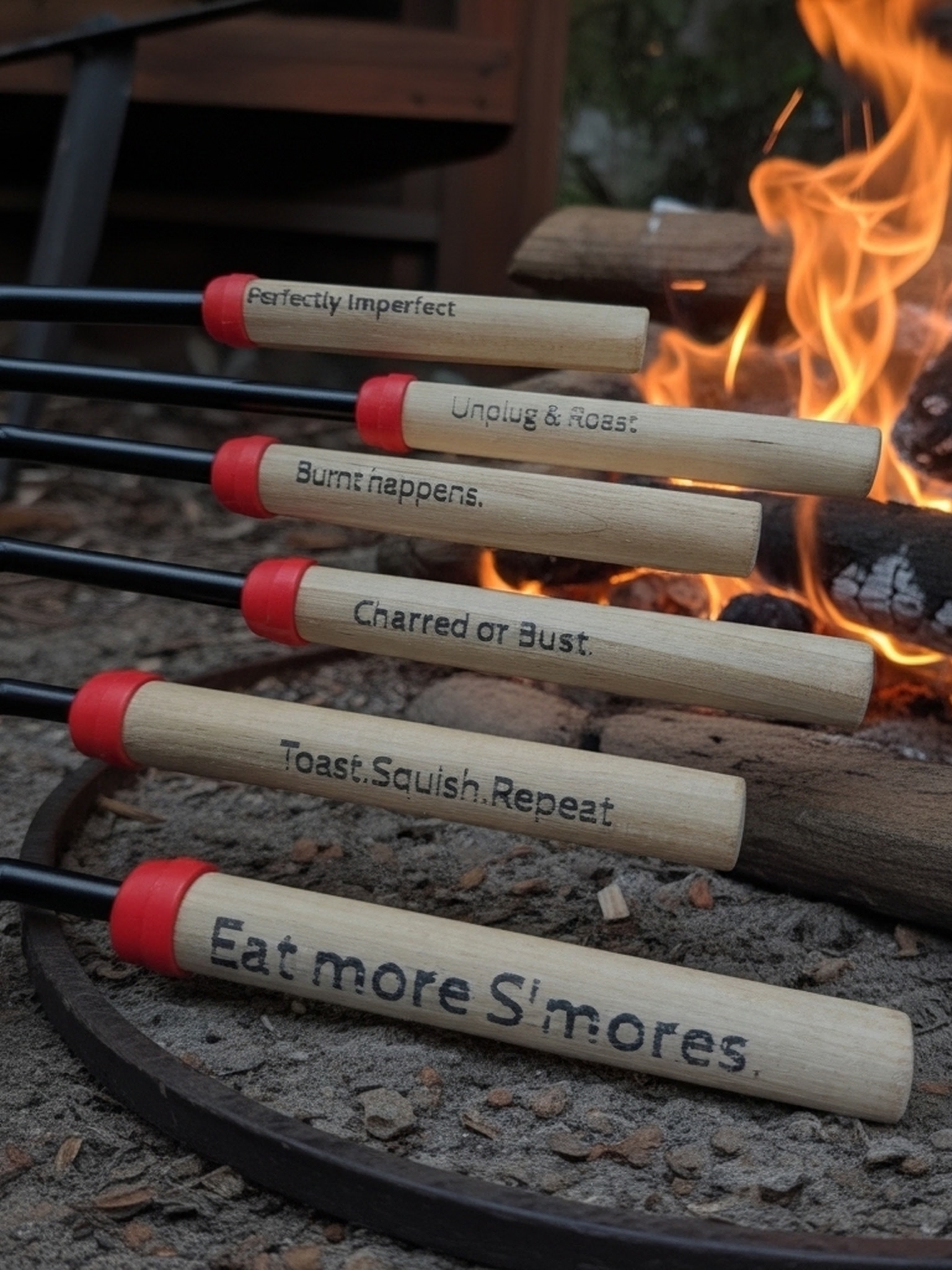 Campfire Vibes Roasting Sticks (6-Piece Set)